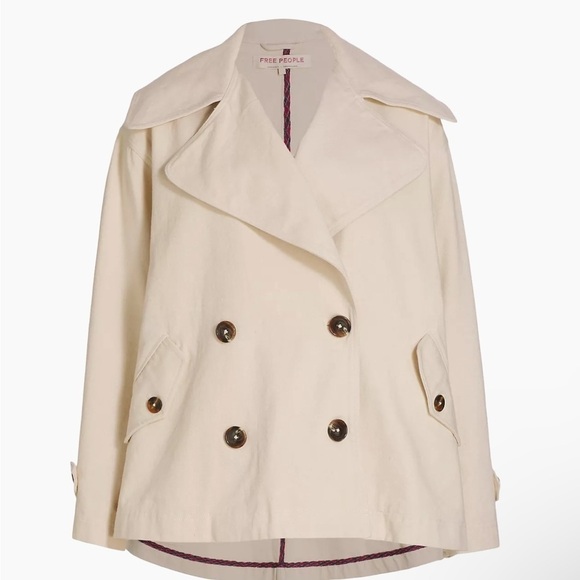 NEW Free People Highlands Swing Peacoat Medium - Picture 3 of 7